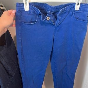 Blue American eagle skinny pants with stretch. Size 10 regular